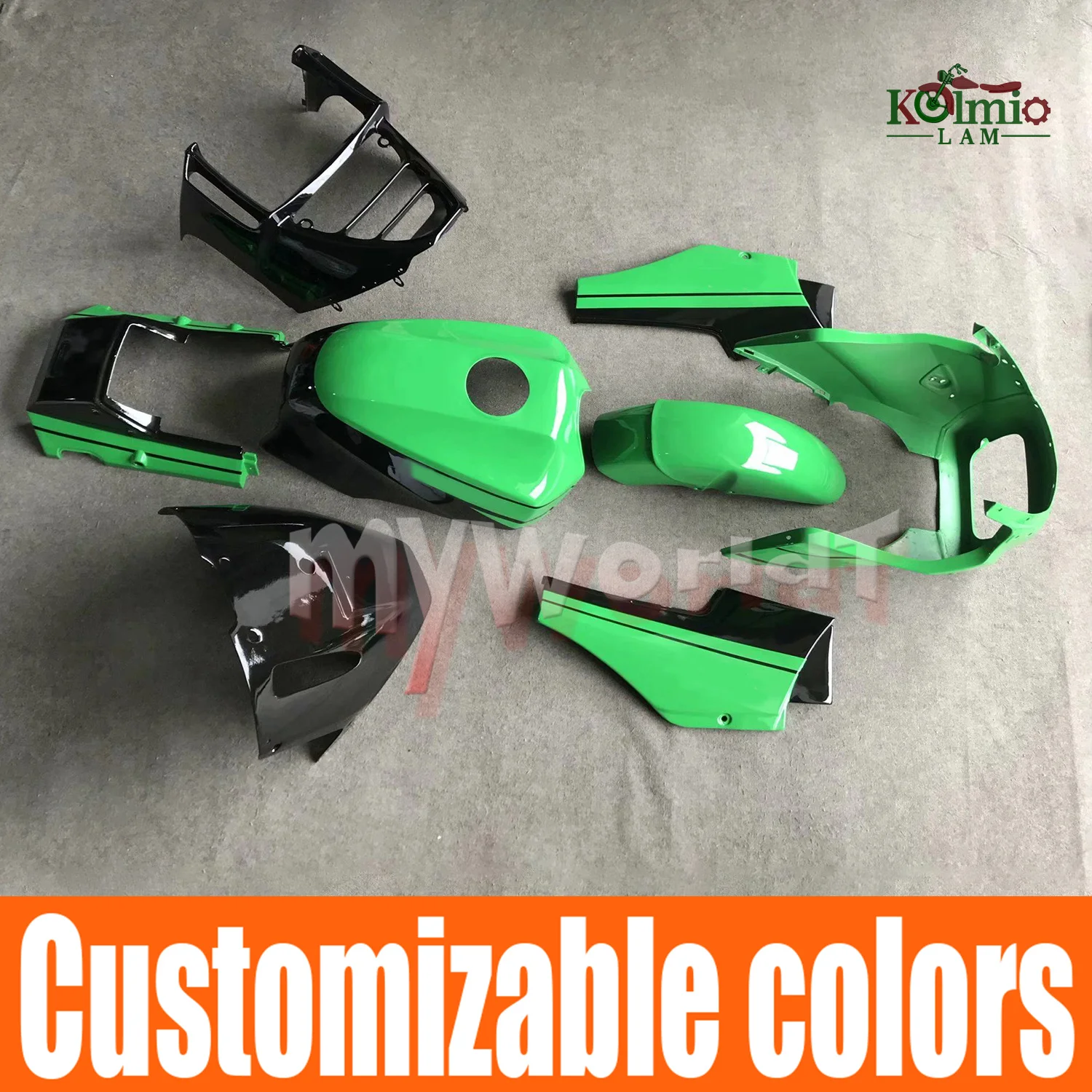 Pasuje do Kawasaki GPZ900R 1984 - 1999 Zielony motocykl Plastikowa skorupa Owiewka Zestaw paneli GPZ 900 GPZ900 R