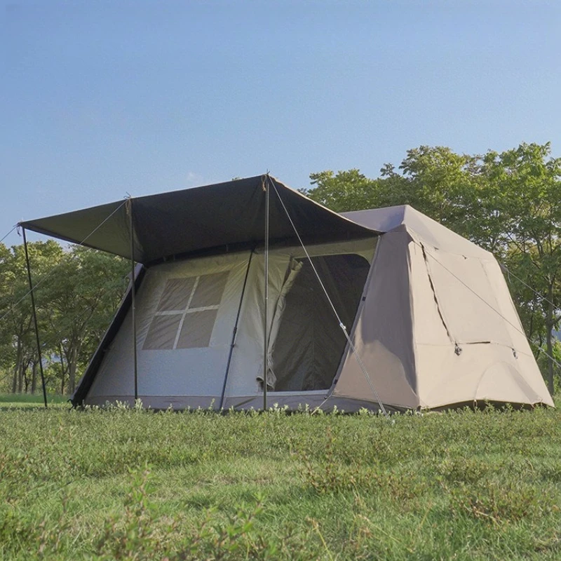 

Пляжная палатка из оксфордской ткани, водонепроницаемая, солнцезащитная, вентилируемая, для походов на природу, семейного отдыха, большая вместительная палатка для кемпинга, походные принадлежности.
