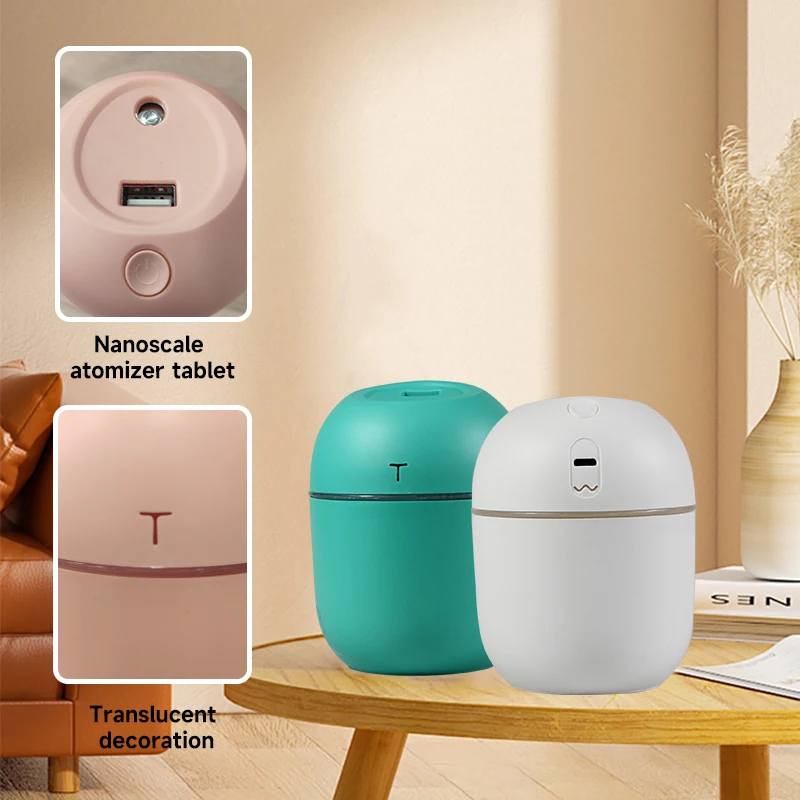 2pcs Mini USB Aroma Diffuser 220ml Ultrasonic Air Humidifiers Mute Car Diffuser Portable Essential Oil Diffuser with LED Lights