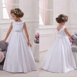 Flower Girl Dresses For Wedding Junior Bridesmaid Vintage Kids Evening Birthday Party Princess Gown Lolita First Communion