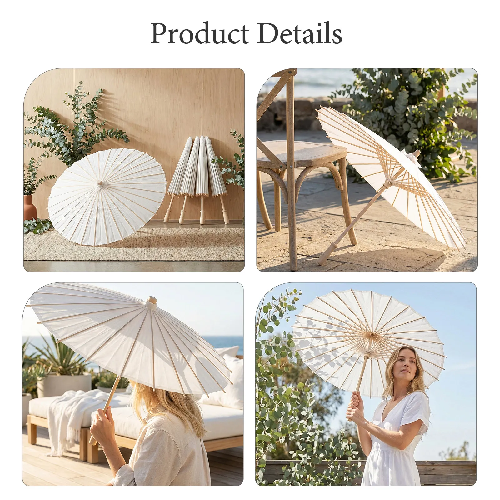 5Pcs White Paper Umbrellas Chi - Photography Umbrella 评论和价格