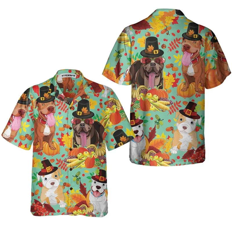 

Men's Labrador Retriever Print Hawaiian Shirt Cute Dog Graphic Short Sleeve Button Down Shirt Casual Aloha Shirt for Dog Lovers