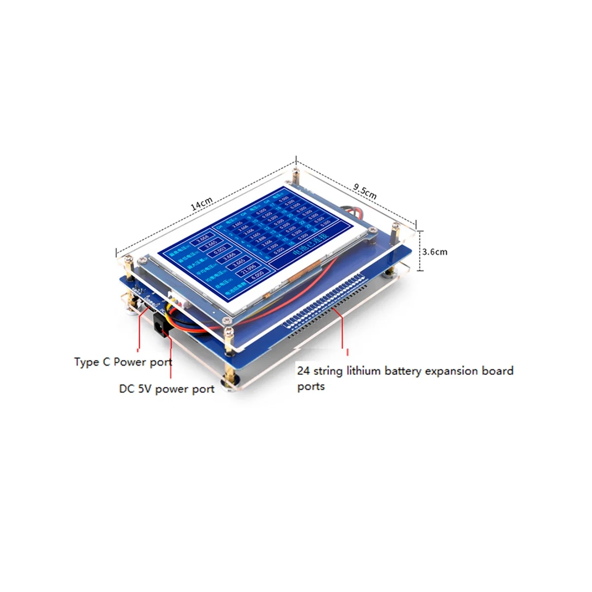 1S-24S Lithium Battery Pack Single Cell Measurement Series String Voltage Measuring Monitor Identify Tester Lifepo4