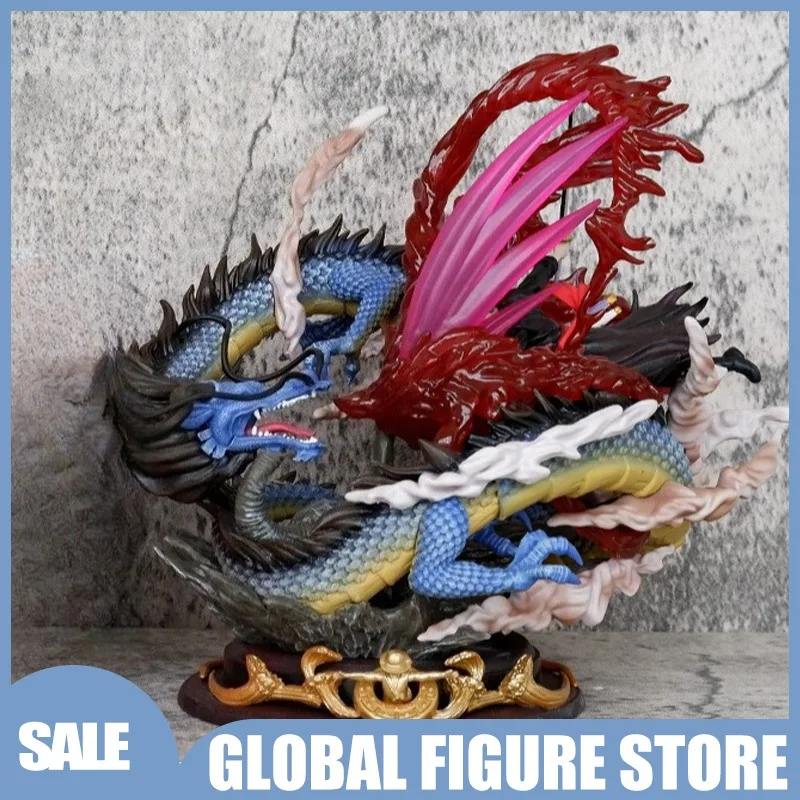 

17.5cm ONE PIECE Ghost Island Final Battle Scene Qinglong Kaido Vs Soron Animation Figure PVC Model Collection Ornaments Gift