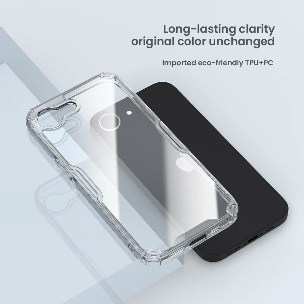 Nillkin Etui Nature TPU Pro do iPhone 17E/iPhone 16E, przezroczyste, odporne na upadki, z poduszkami powietrznymi, ochronne etui na telefon — zdjęcie produktu 3