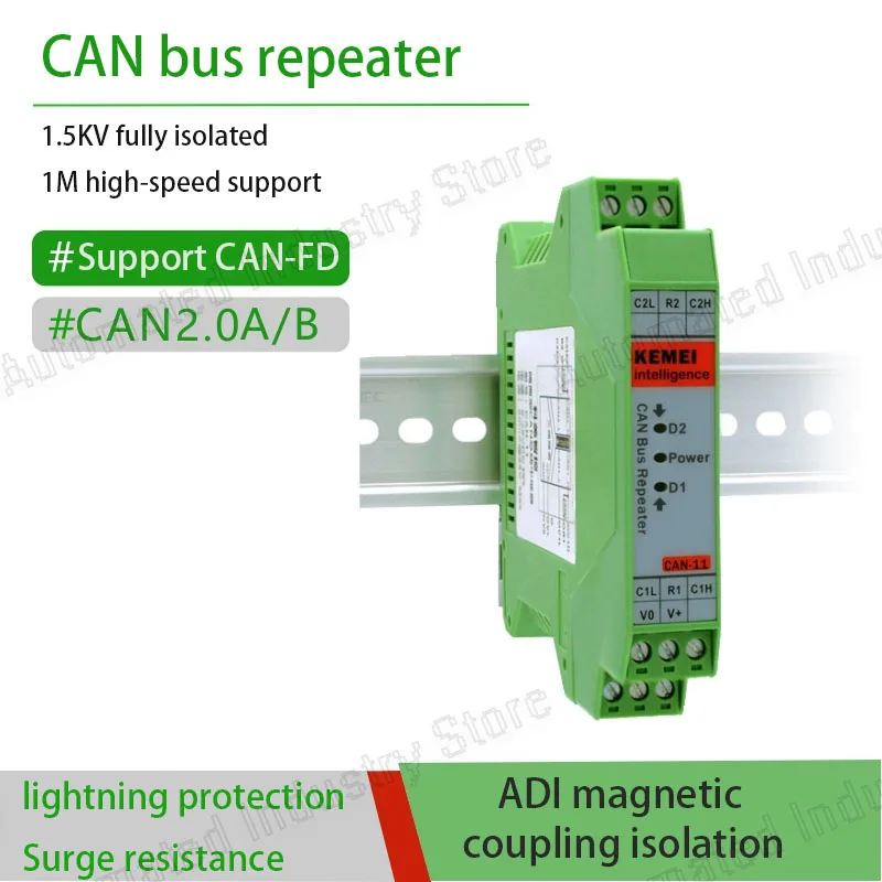 Módulo aislador CAN Bus ADI repetidor Hub de puerta de aislamiento uno en uno CA-FD 1,5KV aislamiento completo 1M alta velocidad CAN2.0 A/B