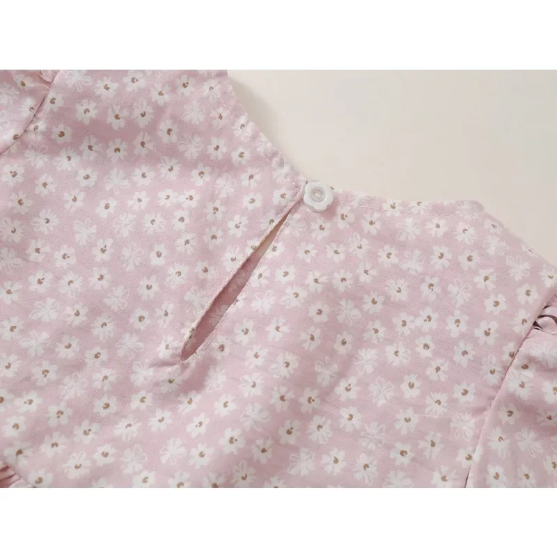 Kinder Mädchenkleid RAISE Herbst Schleife Blumendruck Kinder Mädchen Prinzessinnenkleid Rundhals 2-8 Jahre Mädchen Langarmkleid Haarband – Detail 35