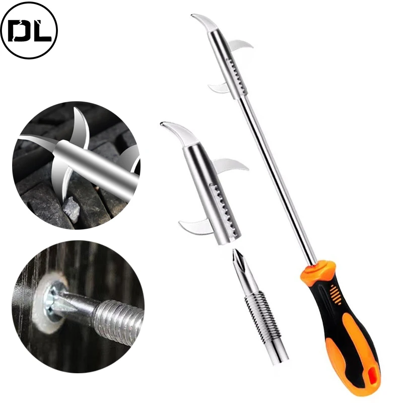 Tire Cleaning Hook Screwdriver Accessory Groove Broken Stone Cleaner Threaded Joint Multifunctional Tire Cleaning Tool Durable