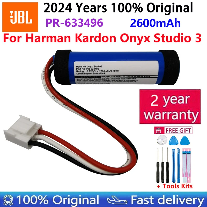 Original New High Quality Replacement Speaker Battery for Harman Kardon Onyx Studio 3 Onyx Studio3 PR-633496 2600mAh Batteries