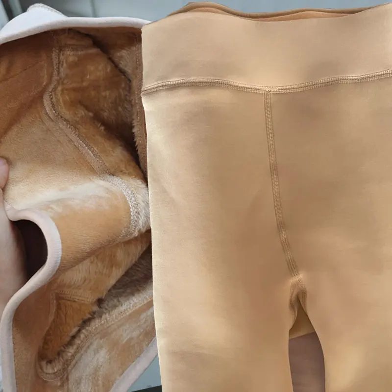 طماق الشتاء الملونة للنساء الفتيات الدافئة يغطي الرجل بلون المخملية عالية الخصر جوارب لينة بسط جوارب طويلة الموضة #1