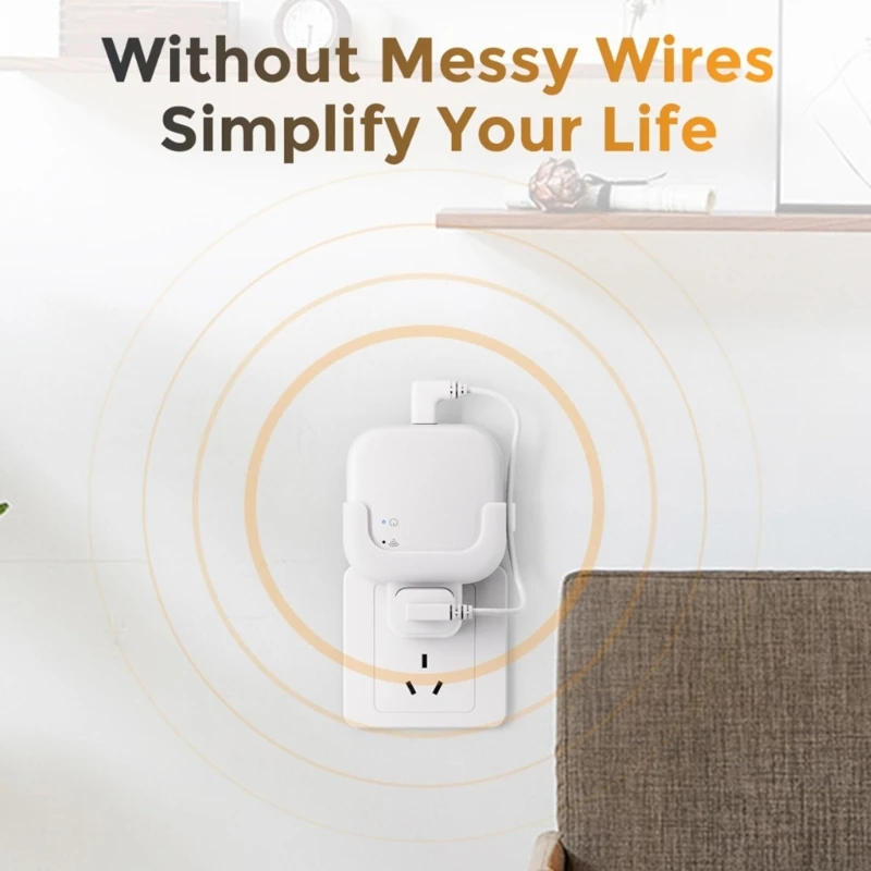 W89C Soporte ajustable Soporte cómodo ángulo visión y puerto USB integrado para dispositivos monitoreo doméstico