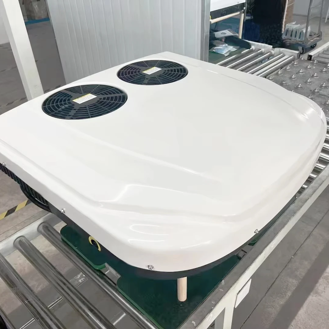 12V24V RV شاحنة حافلة مكيف الهواء الكهربائي 48 فولت وقوف السيارات برودة مزدوجة مروحة الدوار ضاغط 12 فولت العاكس تكييف الهواء #2