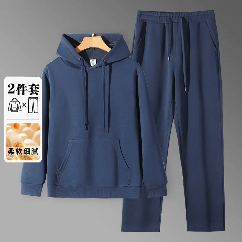

2026 Men's New Straight-Leg Casual Suit Trendy Hooded Sweatshirt and Sweatpants Loose Fit Versatile Casual Autumn Sports Suit