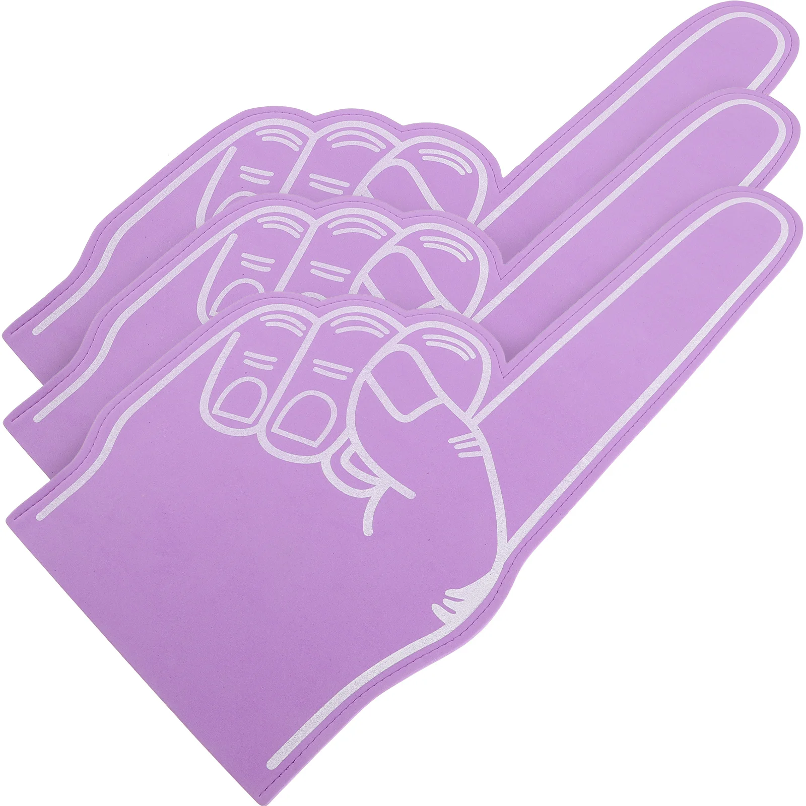 

3 Pcs Party Supplies Foam Fingers Child Foosball Middle Hand Giant Fan Sports Event Prop