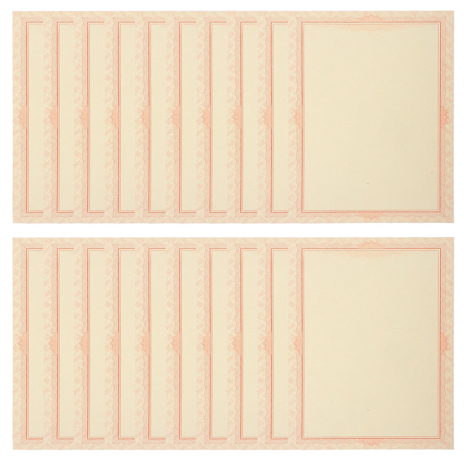 

20 Pcs Certificate Paper A4 Size Blank Inner Pages for Printing School Business Awards Diploma Decorative Documents