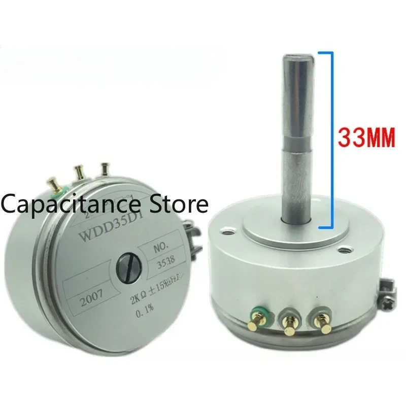 

1PCS New precision conductive plastic potentiometer WDD35D1 1K 2K 5K 10K shaft length 33mm 0.1% linear