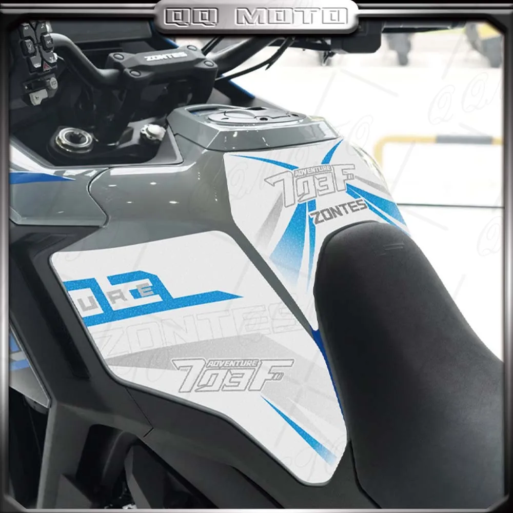 ل Zontes 703F F703 703 F مغامرة 2024 دراجة نارية سميكة متجمد خزان الوقود عدة ملصق بطانة حماية الشارات المضادة للخدش