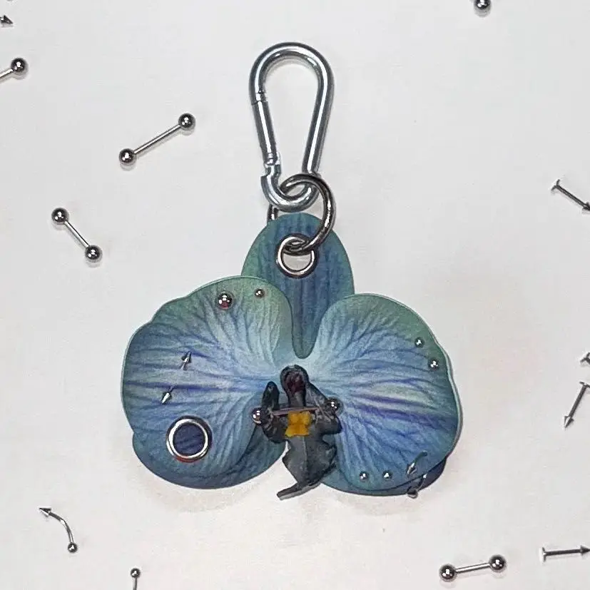 

Butterfly Orchid Pendant Simulation Flower Bag Pendant Keychain Sweet and Spicy High Quality Punk