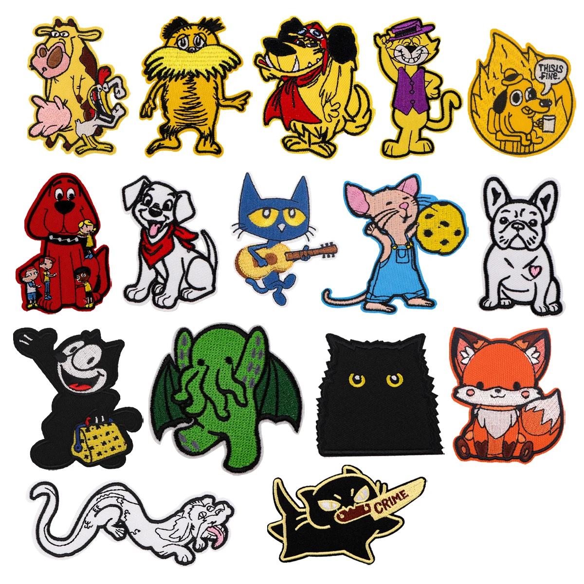 لطيف الحيوان الكلاب يقتبس التصحيح التطريز مضحك المطرزة شعار الملابس والاكسسوارات ملصق بقع الملابس هدايا للأصدقاء #1