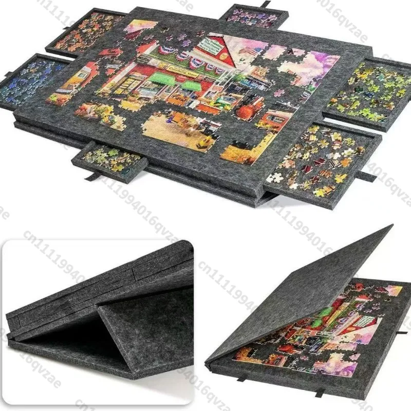 1000 Pieces Thickened Foldable Puzzle Wool Sticker Special Puzzle Board