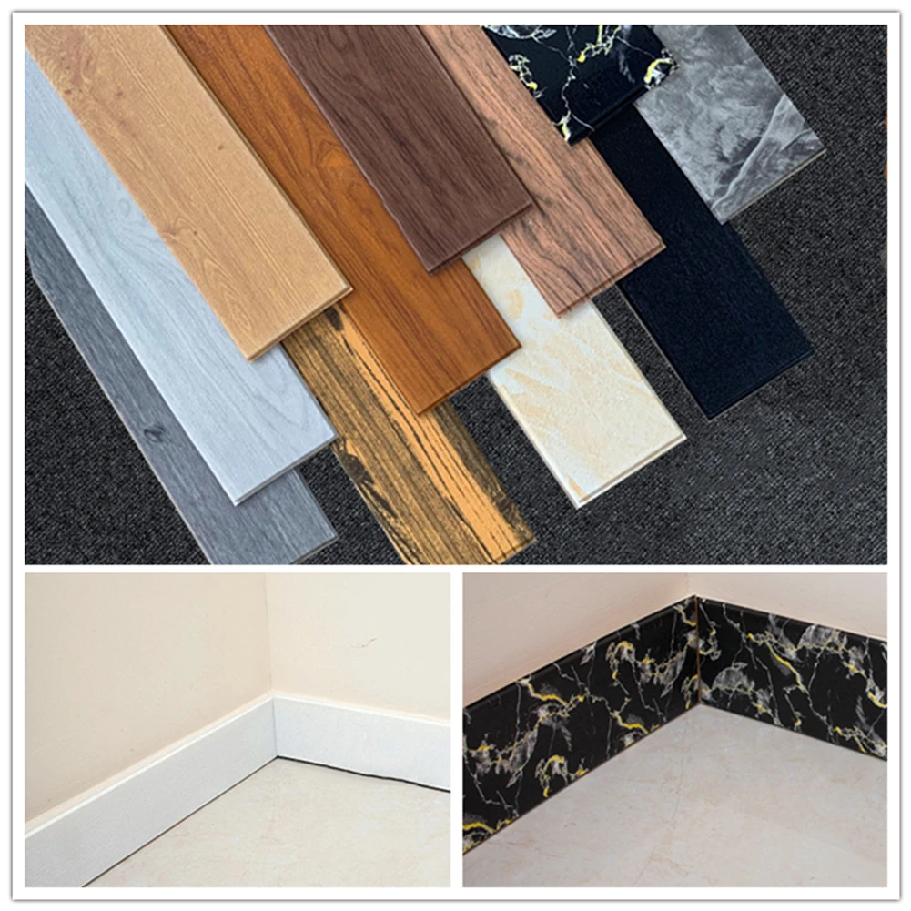 3D PVC Wall Stickers Decorative Baseboard for Home Waterproof and Heat Resistant Suitable for Kitchen and Bathroom 1PC