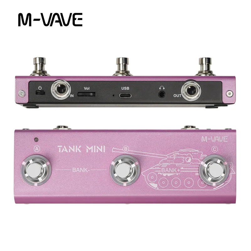 M VAVE Tank Mini Portable Multi Effects Pedal Electric Guitar Processor Bluetooth Sound Card For Guitarist Stage Performance