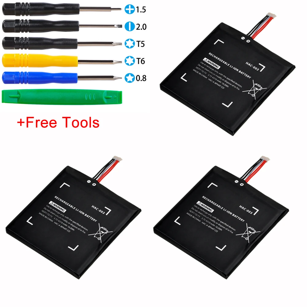 

Литий-ионные аккумуляторы HAC 003, 4310 мА · ч, аккумуляторы, Замена аккумулятора, ремонт для консоли переключателя Nintendo