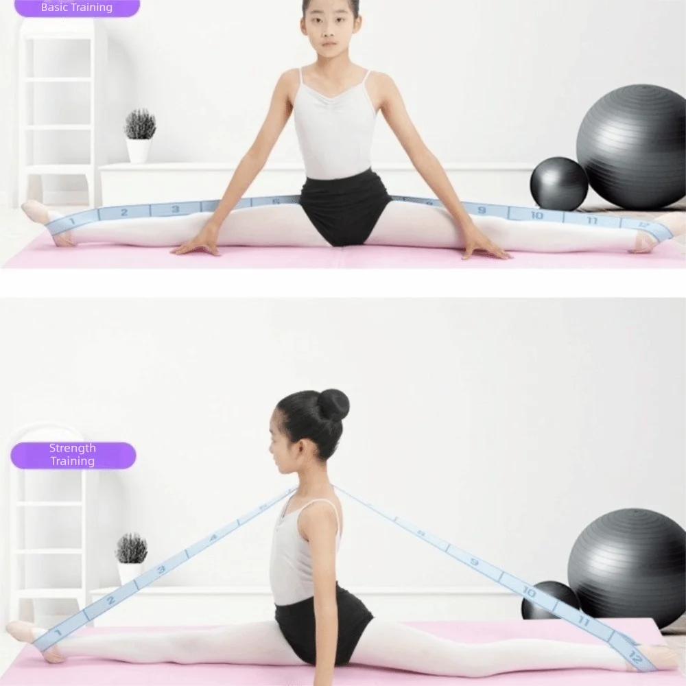 Multi Stage Yoga Stretch Band Elastic Rope Segmented Yoga Resistance Band 10/11 Grid Resistance Belt Yoga Elastic Band