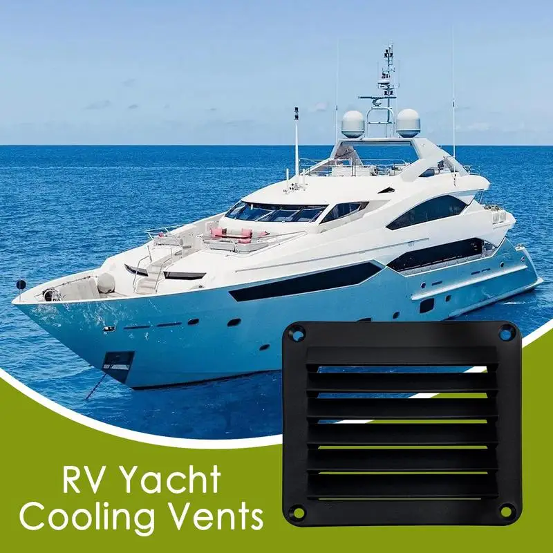 Louvered Boat Vents Boat Vent Cover Heat Dissipation Air Vent For Boats Marine Air Vent Covers Square Nylon For RVs Yachts