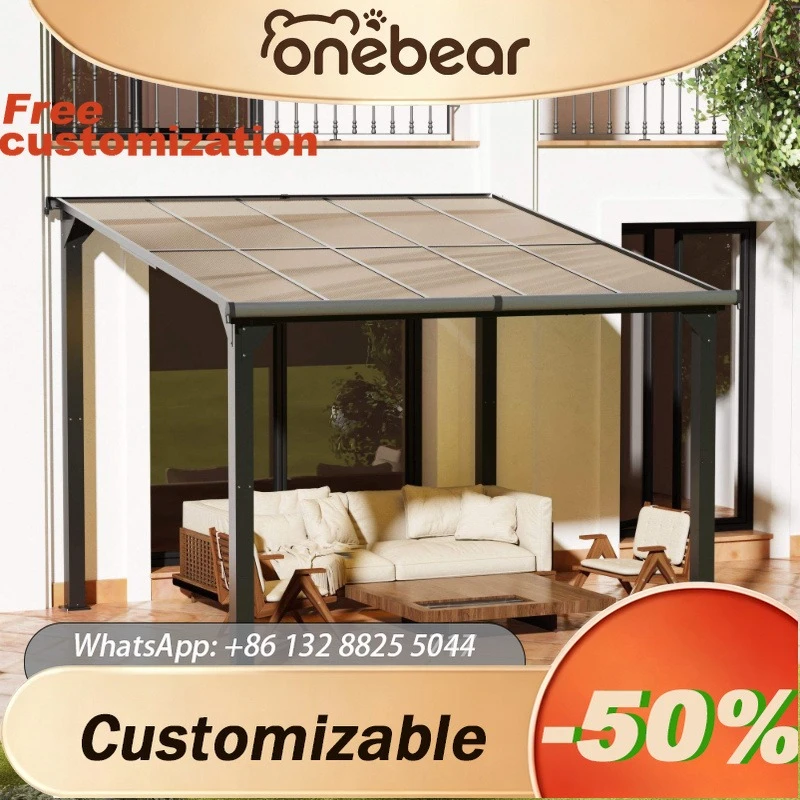 Any Size Custom Aluminum Hardtop Gazebo Heavy Duty UV Resistant Waterproof All Season Durable Outdoor Yard Shelter Kit