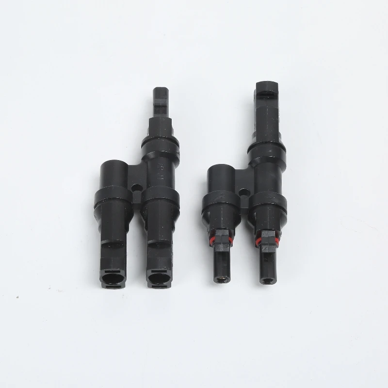 Solar Photovoltaic Connector T-Type Tee Connectors PV Panel Assembly 1 In 2/3/4/5 Out Parallel Wiring IP67 Waterproof Connector