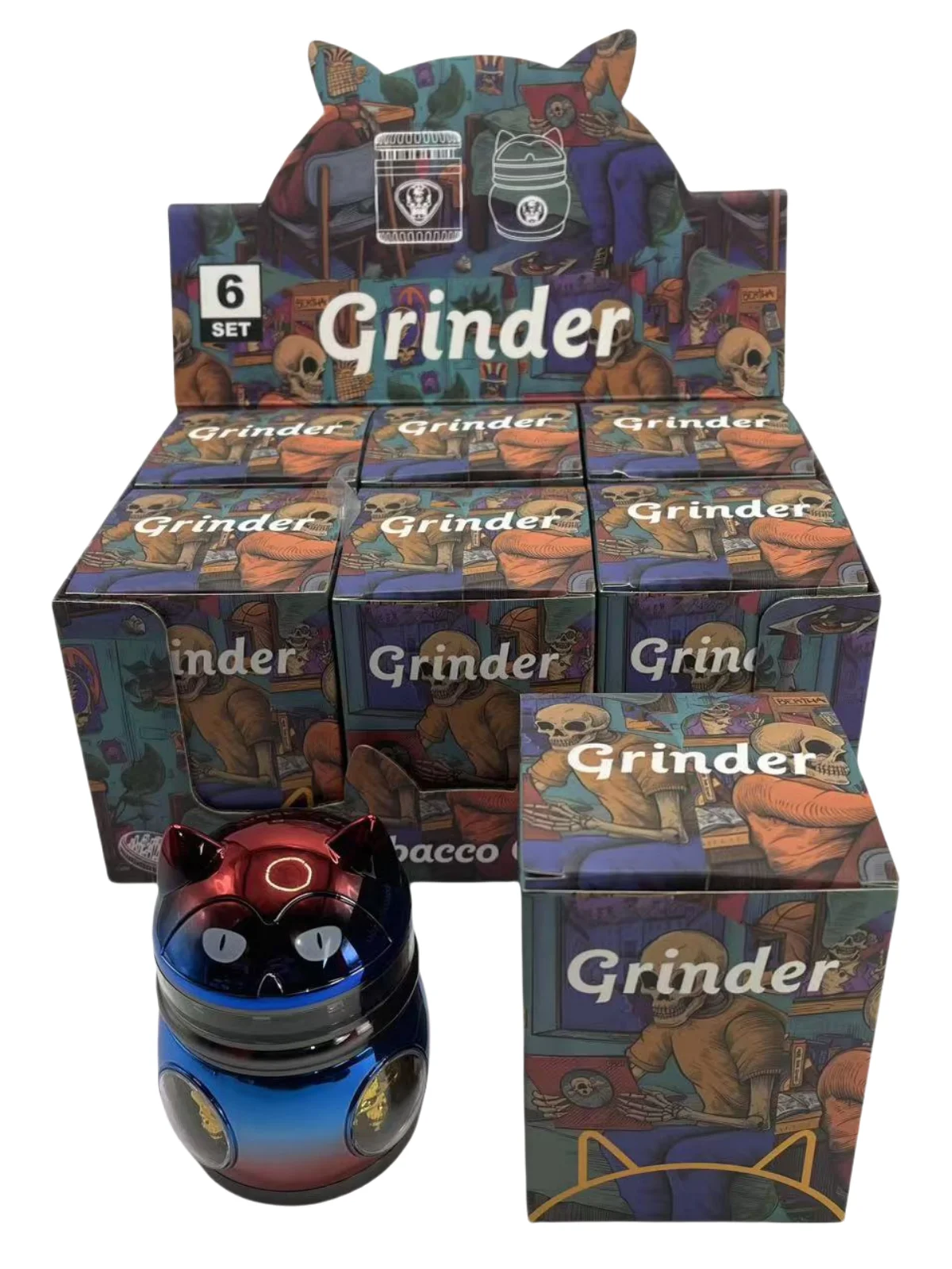 

Большая металлическая мельница для кошачьих трав, 4-слойная мельница для перца, специй, соль, раствор, мельница для табака, травы, аксессуары для курения, инструмент для сигарет