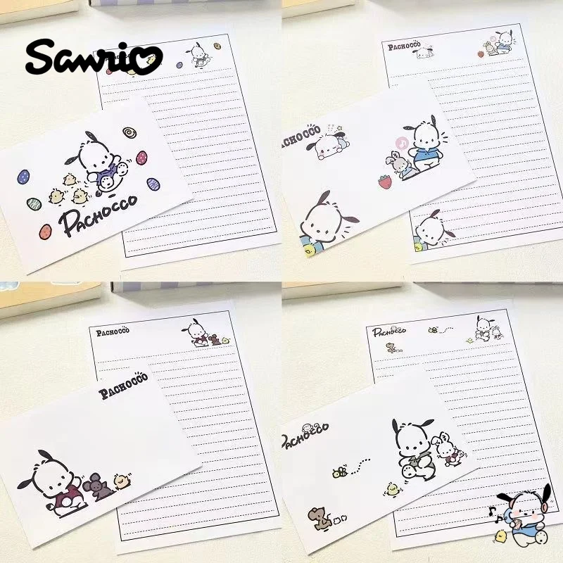 

Sanrio Pochacco Envelope Cartoon Action Anime Figures Kuromi Pen Envelope Letter Paper Originality Greeting Card Birthday Gifts