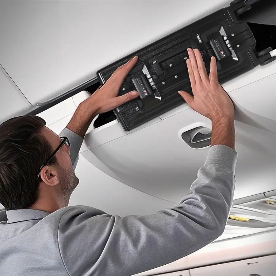 인치 기내용 수하물 TSA 승인, 알루미늄 프레임 지퍼 없는 수하물 짧은 여행용 수납공간 포함, ABS/PC 하드 쉘