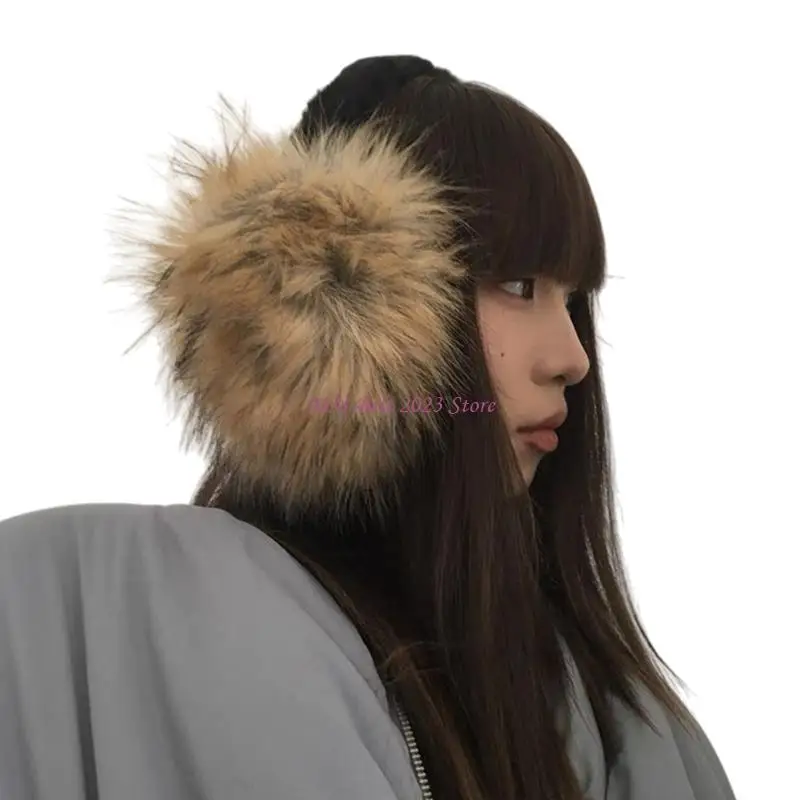 49ME Furry Ear Warmer Snowboarding Earmuffs Cold Weather Insulated Fleecy Plush