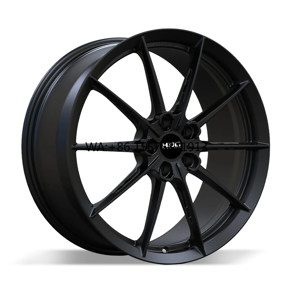 

HQG Lightweight T6-6061 Forged Passenger Car Rims Multi Spoke Satin Black Wheel Hubs for Custom