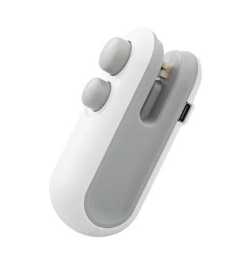 Portable Travelling Hand Vacuum Sealer Machine USB Rechargeable Mini Sealer for Food & Plastic Bag Packaging for Home Office Use