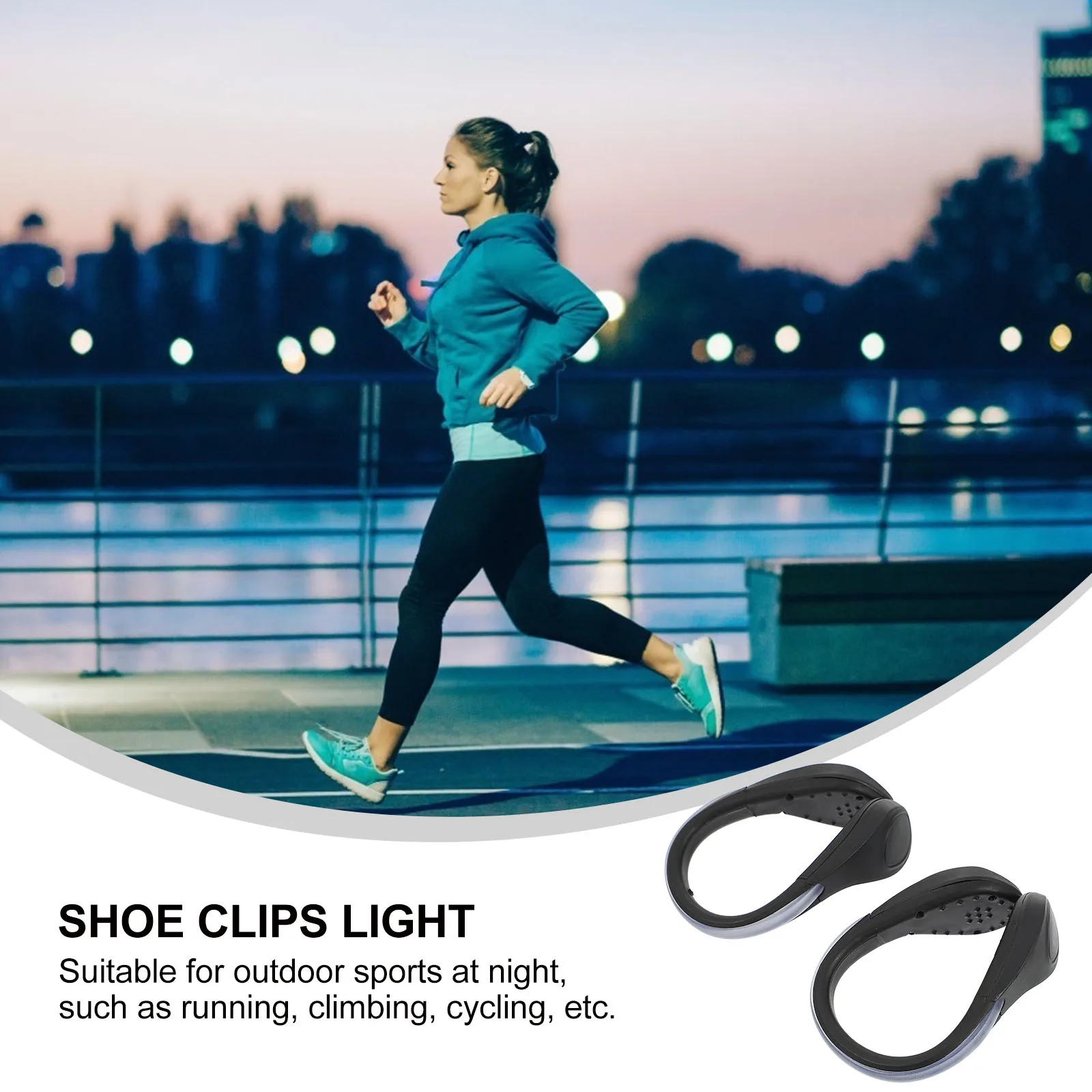 

2pcs Luminous Shoe Clips Light Safety Shoe Clip Lamp For Night Running Cycling Jogging Sports Warning Light Outdoor Tools Biking