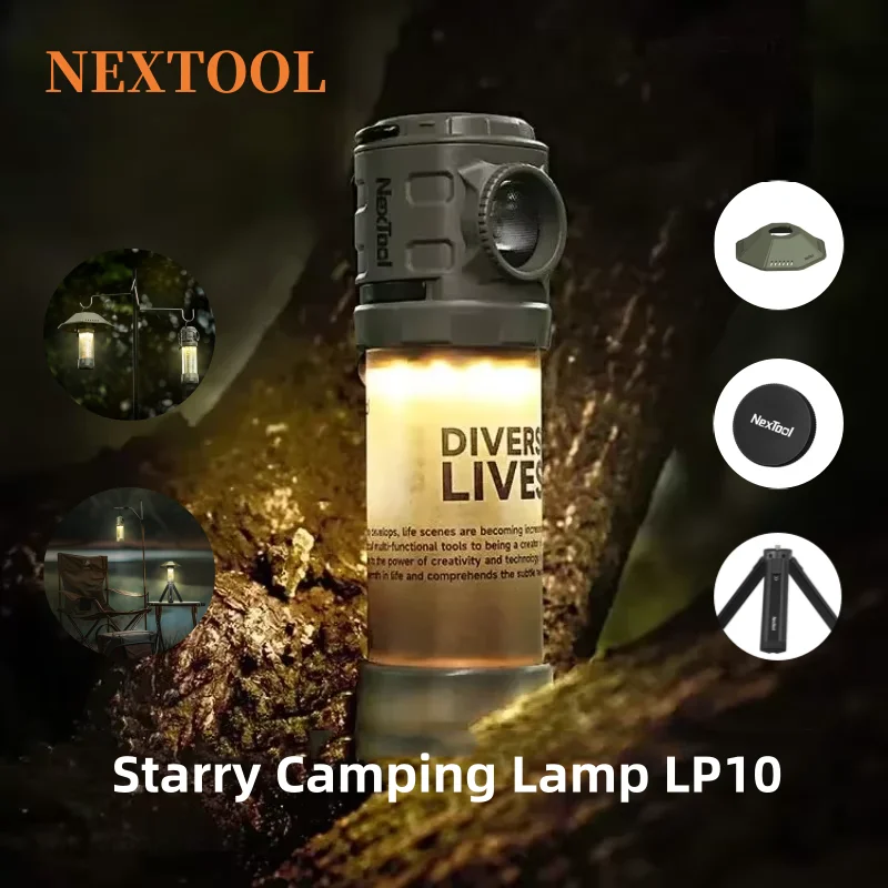 

Brand New NexTool Camping Llight LP10 2600Mah Tent Light Portable Camping light 500 Lumens Flashlight LP10 Starry camping lamp