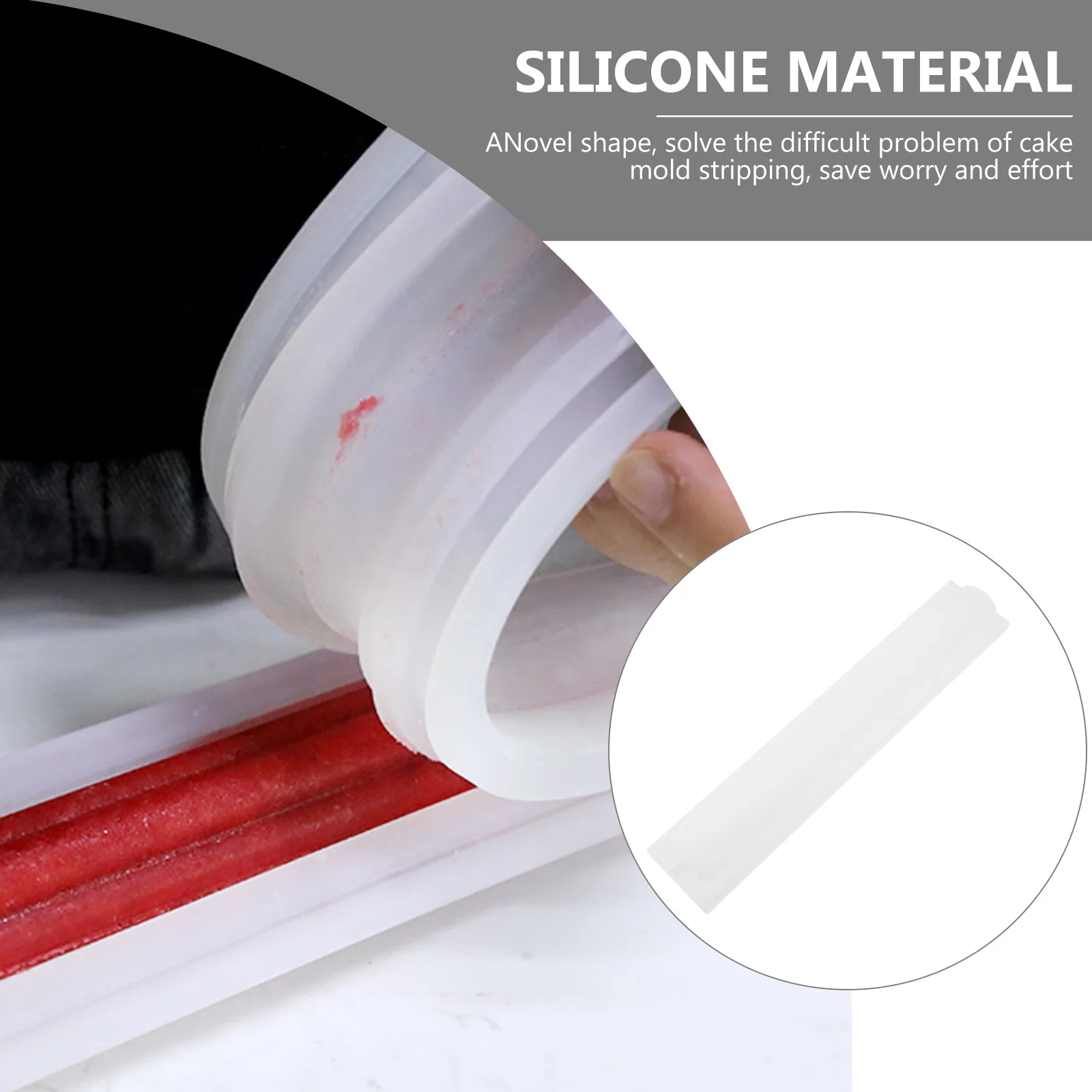 

Sandwich Tube Mold Clear Silicone Strip DIY Handmade Soap Mould Cake Roll Baking Mold Creative Non-Stick Tool Baking DIY Mould