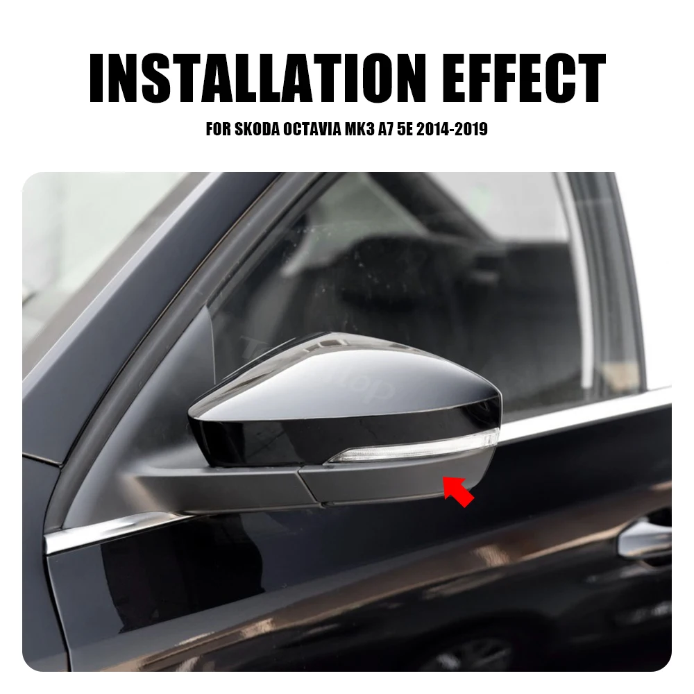 Car Tuning Indicator Light Turn Signal Intermittent Mirror Lamp for Skoda Octavia 3 Mk3 III A7 5E for VW T-roc Troc T-cross