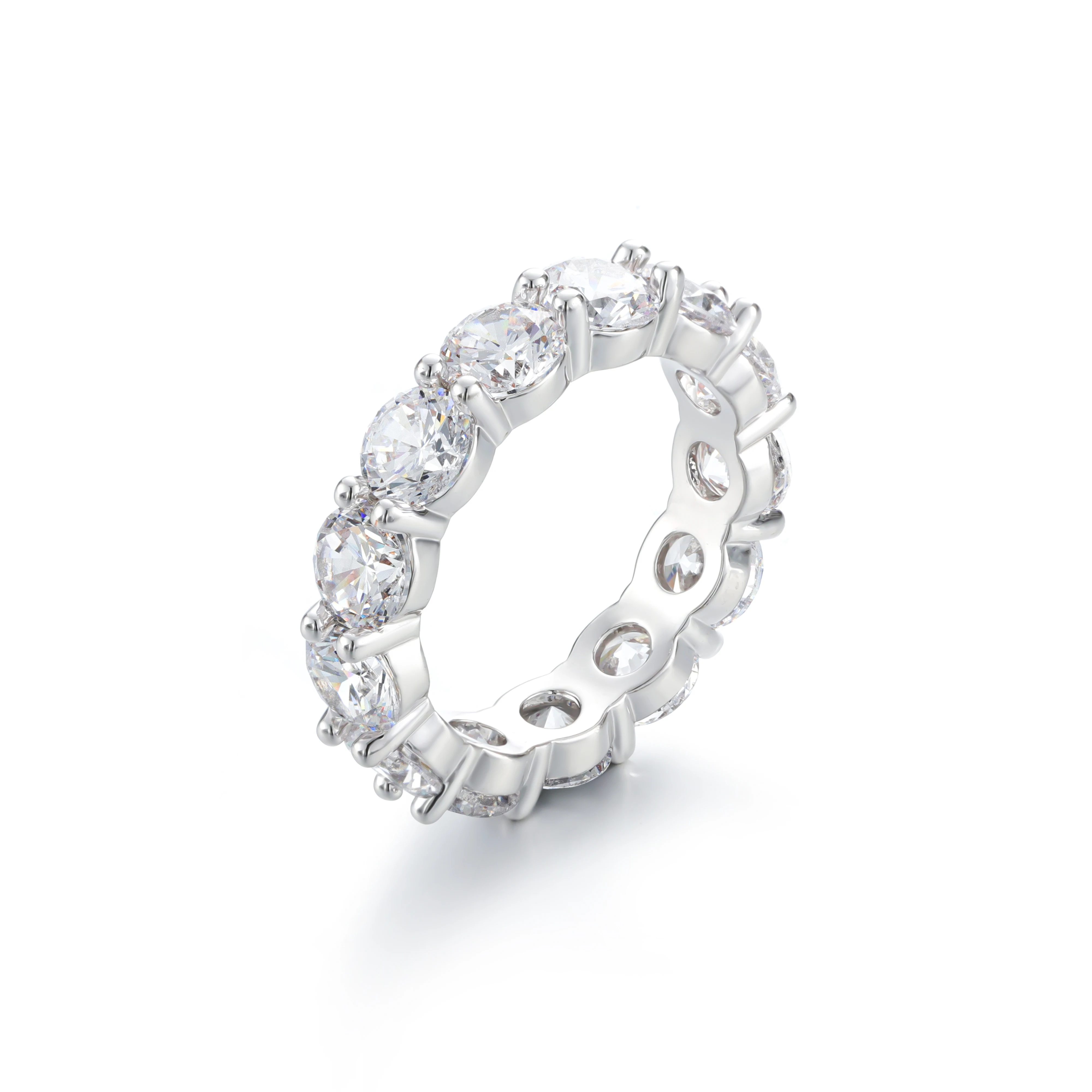 925 Sterling Silber Damen-Verlobungsring Luxuriöser Eleganter Braut-Ehering Perfektes Jubiläumsgeschenk für Paare Exquisite Geschenkbox