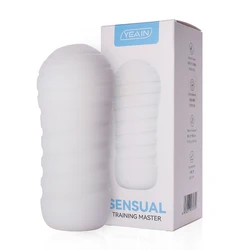 YEAIN Flesh With Ball Massager Vagina Real Pussy Sex Masturbation Adult Toys Male Masturbator Cup For Men Silicone Product