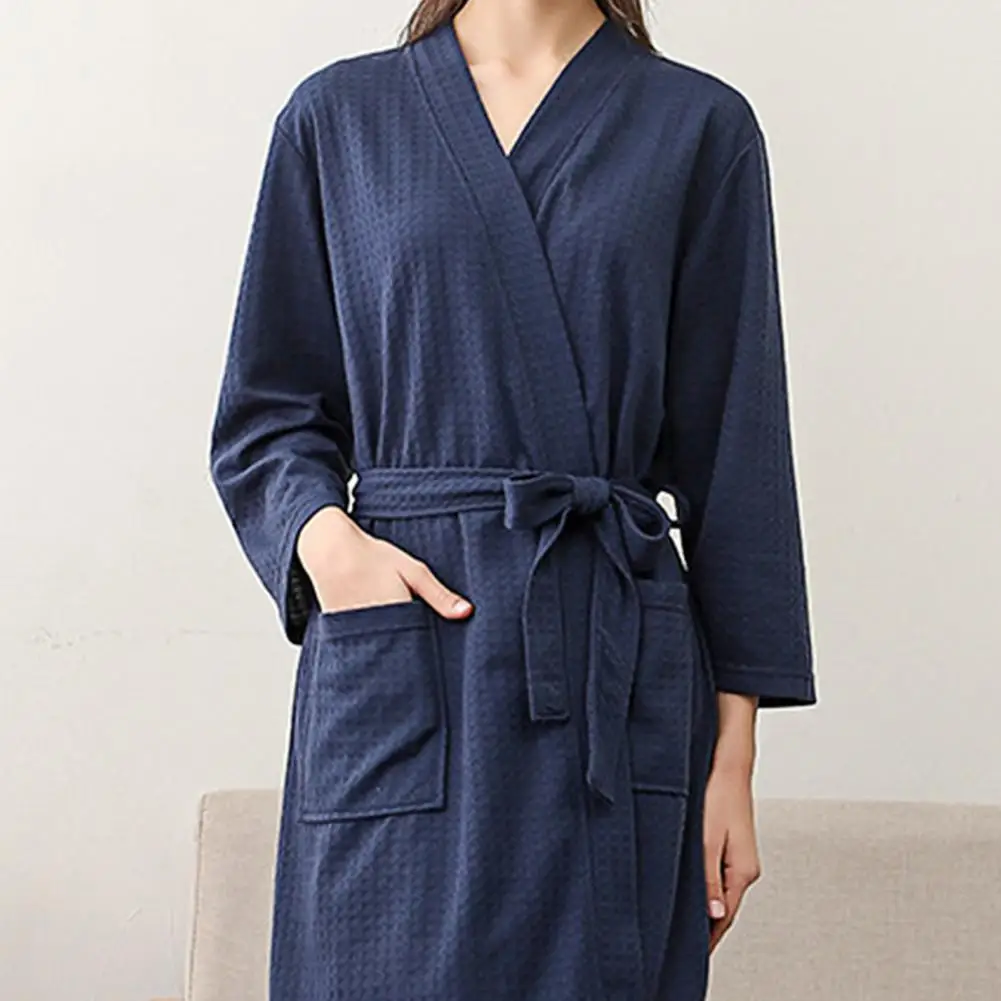 Women Bathrobe Long Sleeve Cardigan Belt Women Sleeping Gown Autumn Winter V Neck Night Clothes Lady Pajamas Robes Homewear