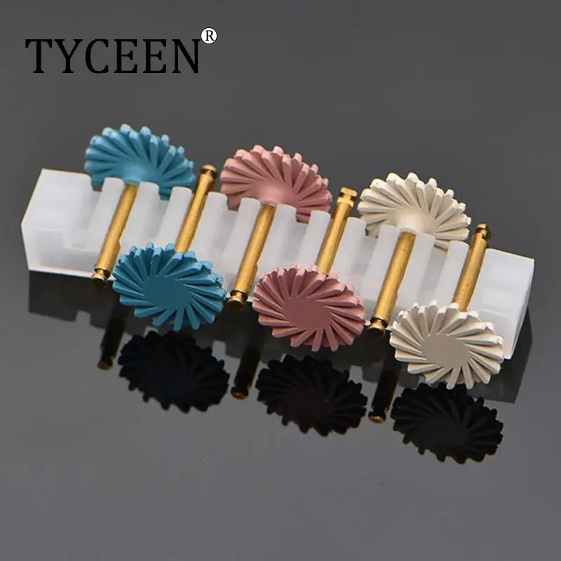 6pcs/Set Dental Composite Resin Polishing Wheel High Efficiency for Dentistry Teeth Care Tools Whitening Diamond System