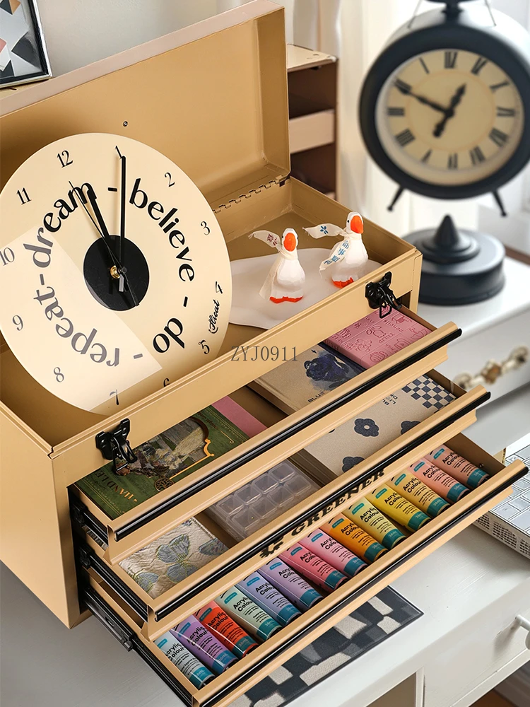 صندوق تخزين صندوق تخزين أمريكي صندوق تخزين أدوات معدني متعدد الطبقات