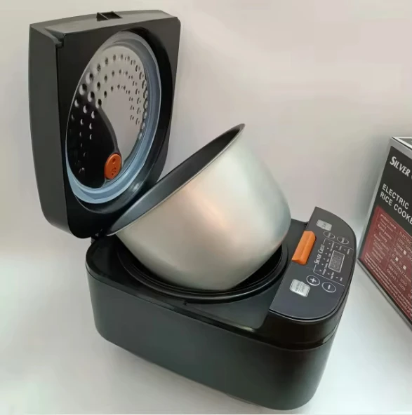 5L Automatic Smart Digital Touch LCD Rice Cooker Non-Stick Multifunctional Silver Crest Home Electric Indoor Outdoor Use Plastic