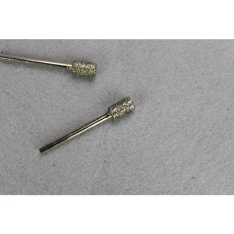 Cylindrical Diamond Grinding Head Burrs 46 Grit Coarse Lapidary Tool for Stone Rough Polishing