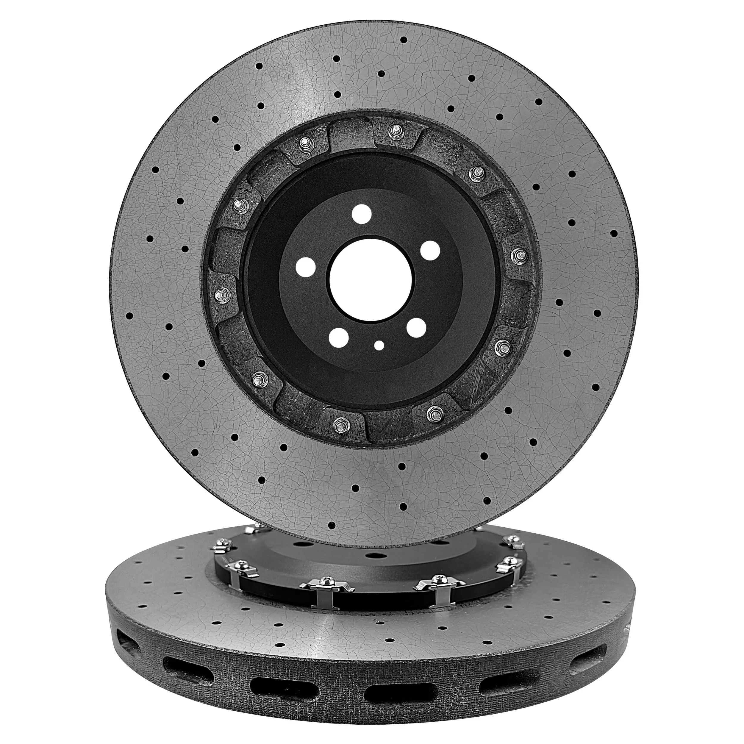 4M0615301AP Front 380MM 28MM CCB Brake Rotors Carbon Ceramic Disc For Audi