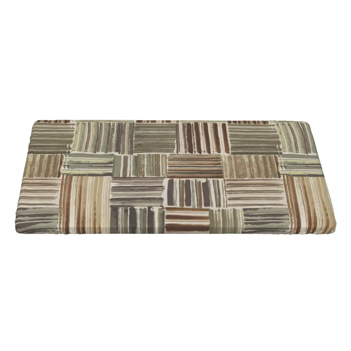 Custom Stripe Patchwork Pattern Ochre Tablecloth Rectangular Oilproof Table Cloth Cover for Banquet 4FT